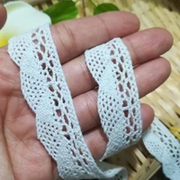 1yards embroidery lace fabric 2cm 2 5cm cotton lace ribbon sewing trim white lace fabric for wedding dresses tissu dentelle fr3