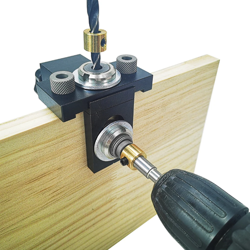 

Woodwork Drill Guide Multifunctional Drilling Locator Punch Location Tool Simple Carpentry Accessory for Furniture Craft Making