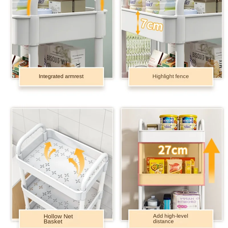 Тележка для кухни напольная спальни многоуровневый органайзер детских закусок