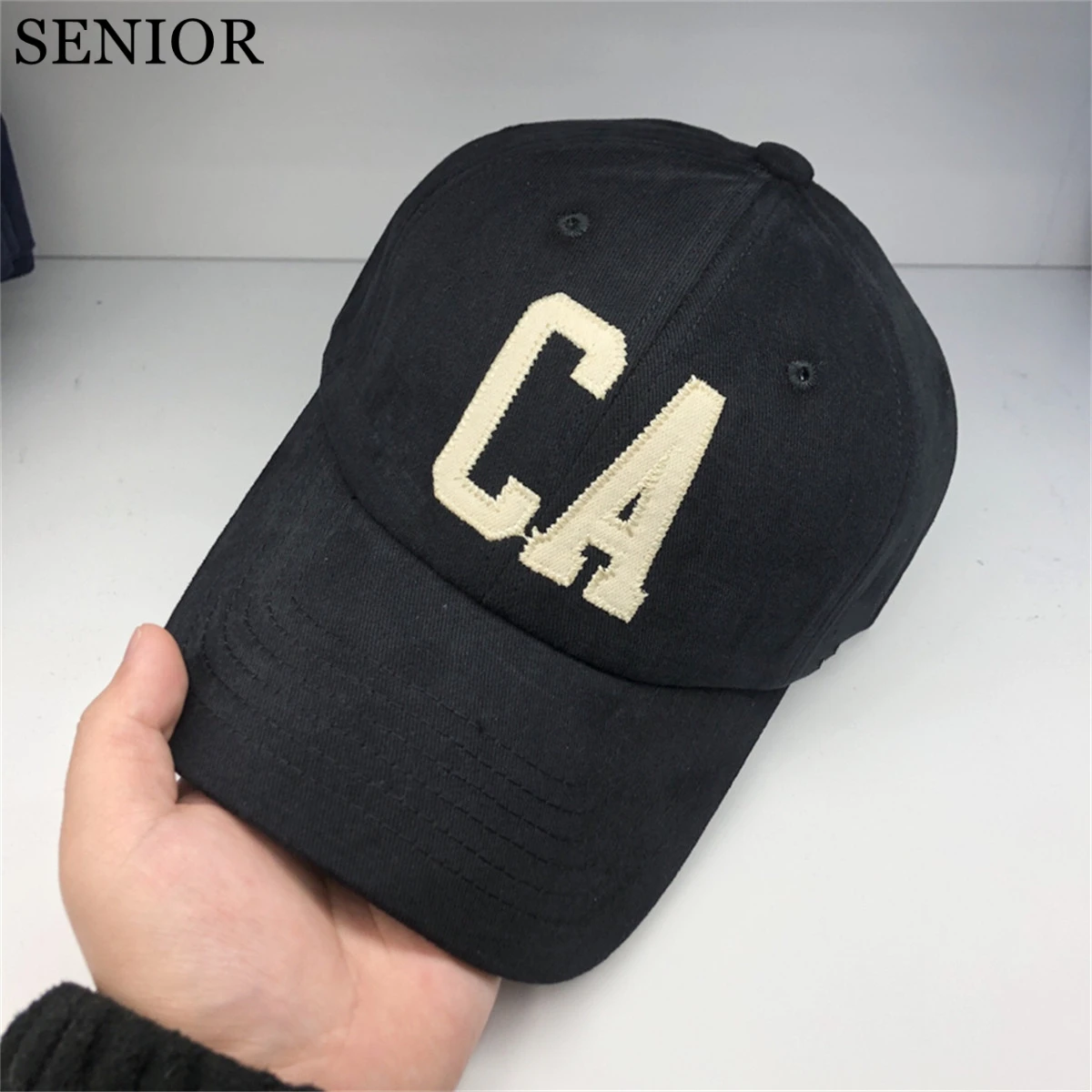

CA Fashion Spring New Embroidered Letters Men's and Women's Baseball Caps Washed Retro Casual Street Couple Baseball Caps