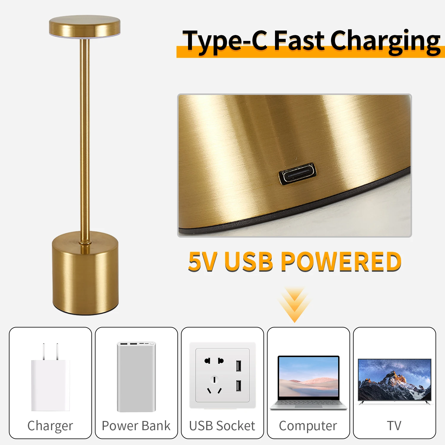 Сенсорное управление светодиодной настольной лампой с 3 цветами регулируемой