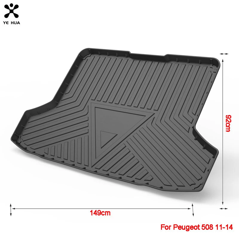 

For Peugeot 508 11-21 Specialized TPE Trunk Mat Floor Mats Waterproof Durable Carpet Modified Car Accessories Auto Cargo Liner