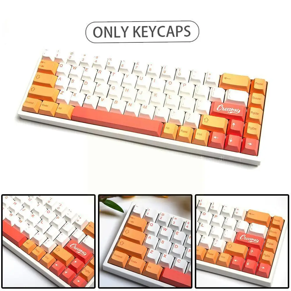 

For Gmk Peach Keycaps Pbt Sublimation Process Shading Re-engraving The And Height Box Mold Original Qx2 V7t3