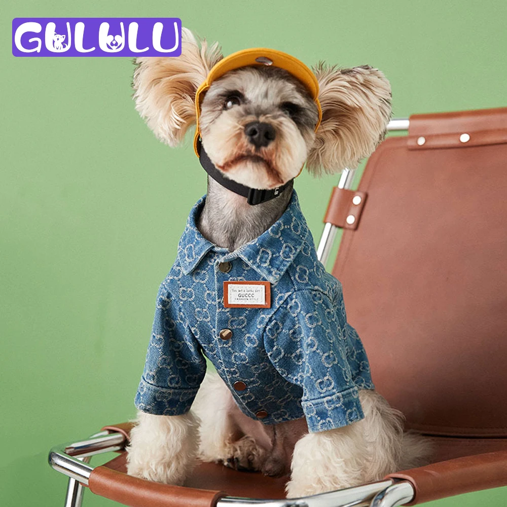 GULULU Luxury Dog Clothes Breathable Designer Dog Shirts for French Bulldog Schnauzer Fashion Cool Puppy Clothes ropa para perro