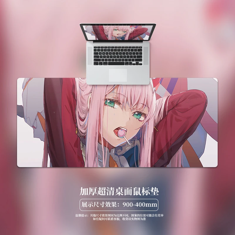 

Anime DARLING in the FRANXX Zero Two Large Mouse Pad Gaming Accessories Pc Laptop Gamer Mousepad Anime Antislip Laptop Mouse Pad