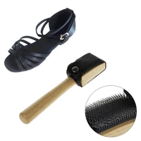 e8bd wood suede sole wire cleaners dance shoes cleaning brush for footwear