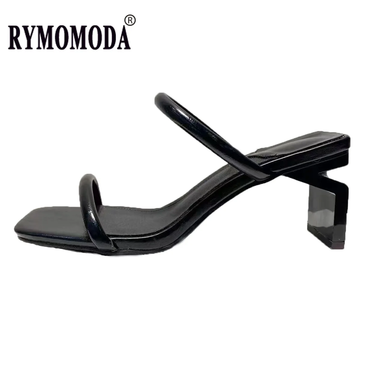 

High Heeled Sandals Women Summer 2022 Sexy Fashion PU One Belt Open Toe Strange Heel Party Holiday Office Slippers Woman Shoes