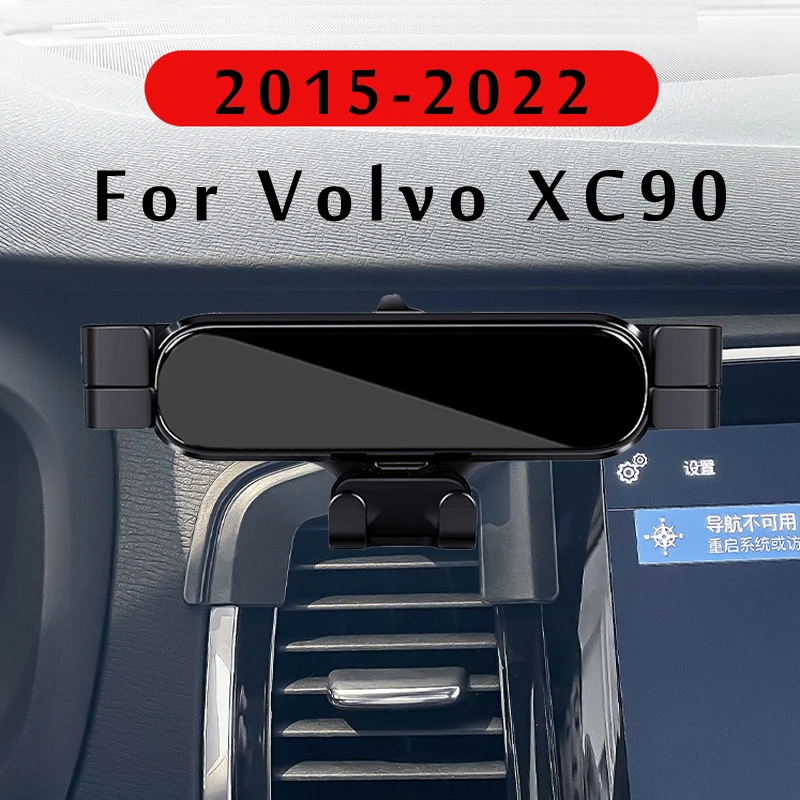 LHD Car Phone Holder For Volvo XC90 2017 2018 2019 2020 2021 Car Styling Bracket GPS Stand Rotatable Support Mobile Accessories