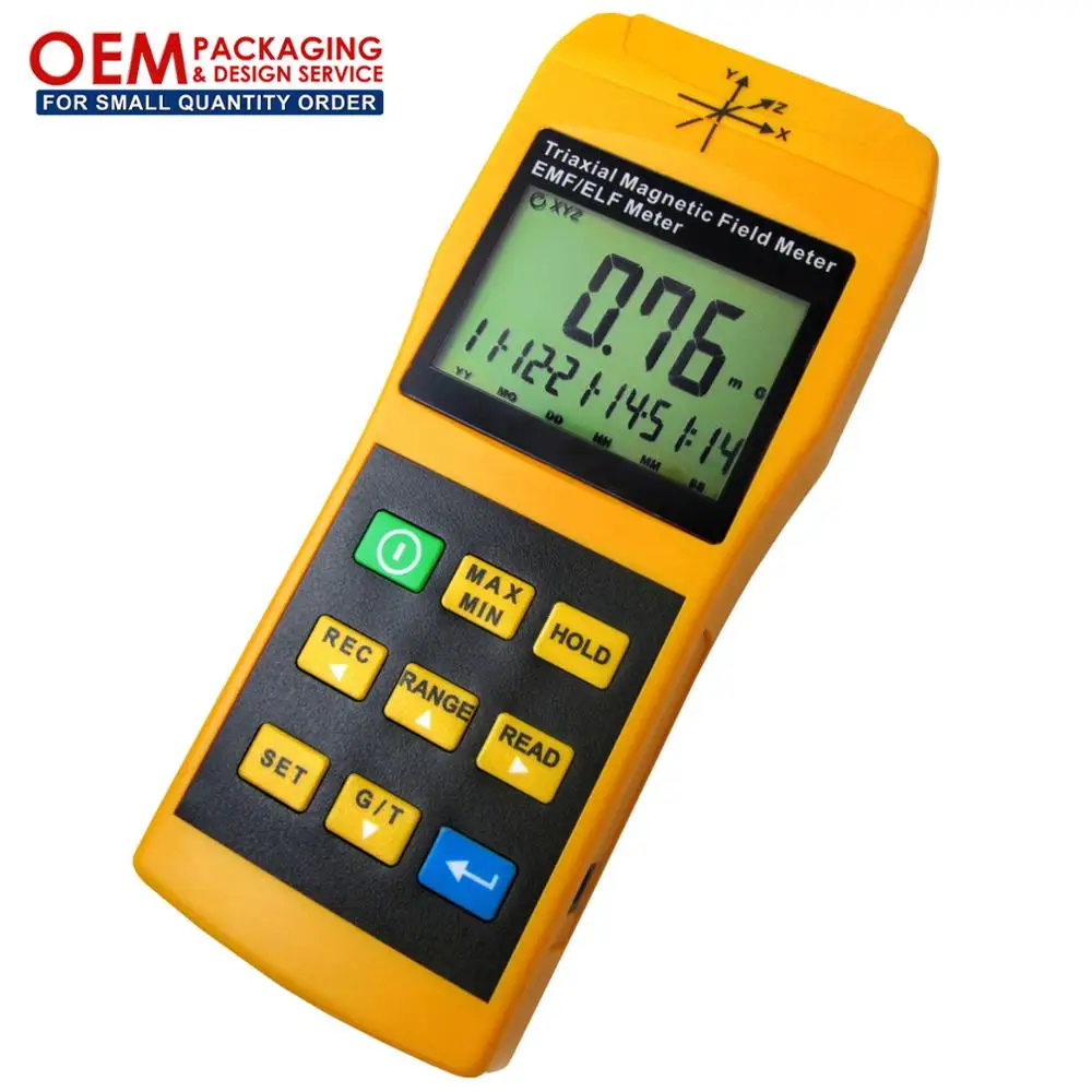 

3-Axis Gauss EMF ELF Meter Detector 20/ 200/ 2000 mG & uT for Microwave Computer Line (OEM Packaging Available)