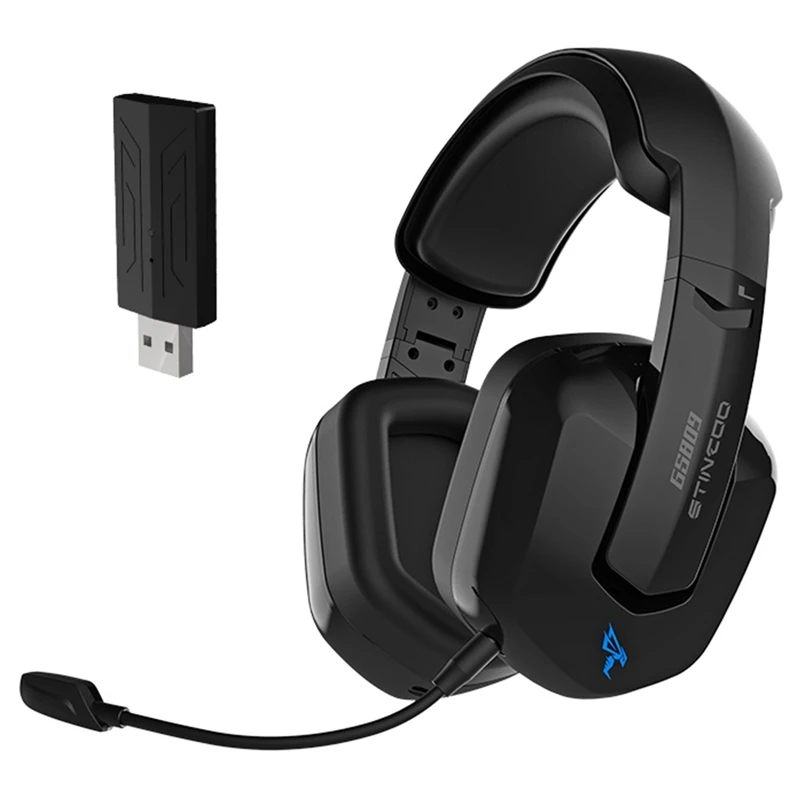 

Беспроводная игровая Bluetooth-Гарнитура SOMIC GS809 2,4G со штепсельным микрофоном, стереогарнитура с шумоподавлением для PS5/PS4/ПК