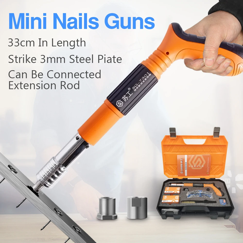 

Cordless Nail Gun Rivet Tool Pneumatic Rivet Gun Wood Concrete Wall Anchor Wire Slotting Device Home Portable Ceiling Artifact