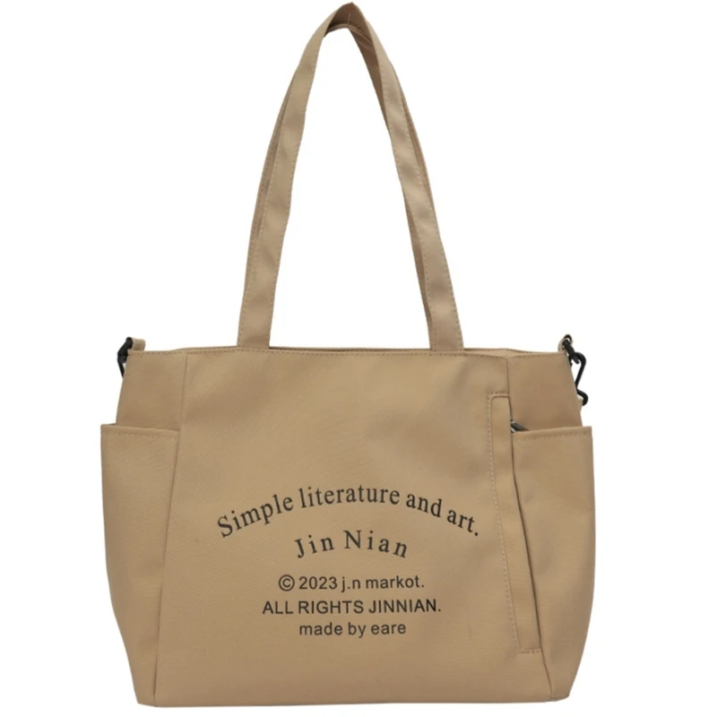 

Women Letter Print Shoulder Bag Student School Bag Large Capacity Bag
