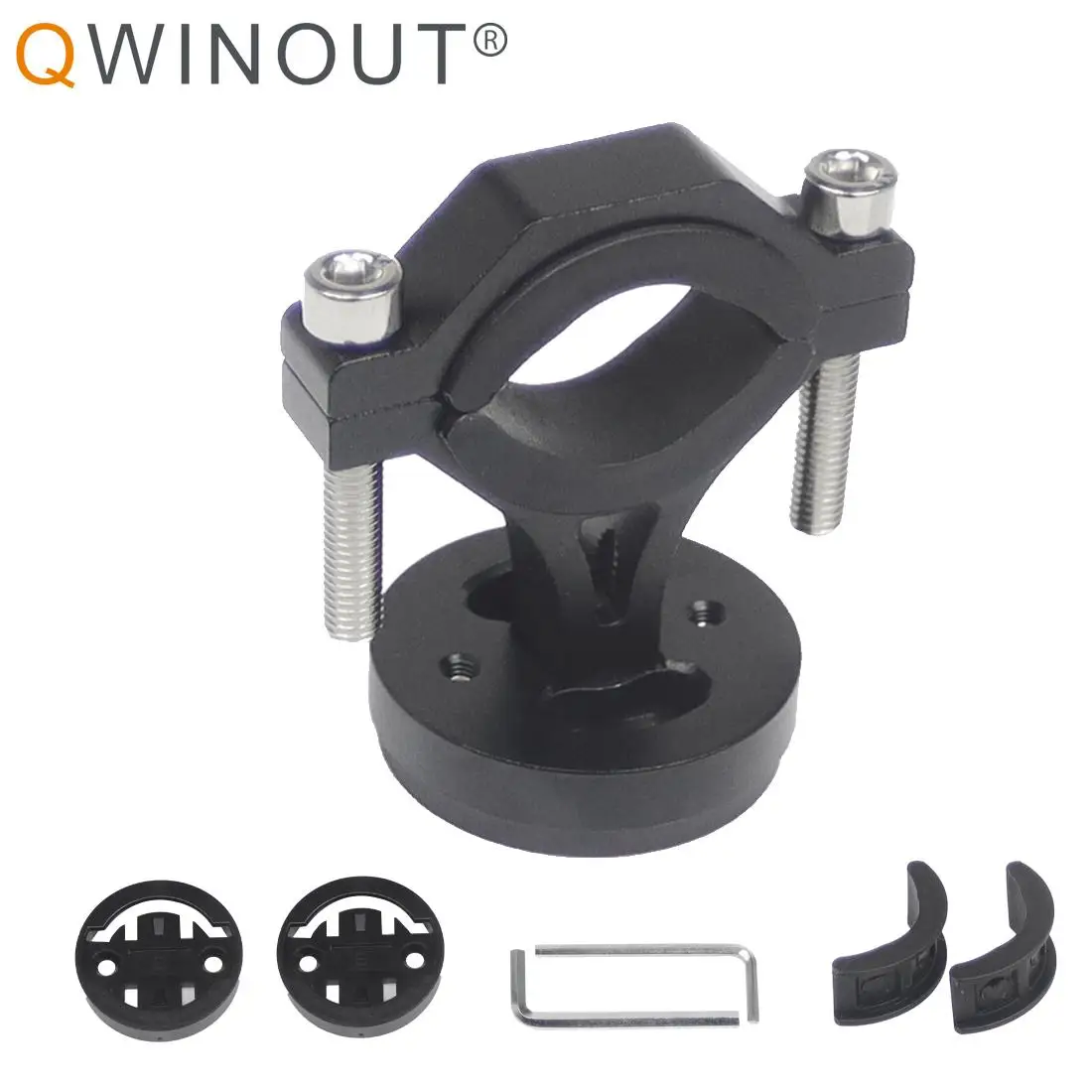 

QWINOUT Bicycle Stem Stopwatch Bracket Adapter Base For Garmin Bryton Computers Mount Road Bike Handlebar Holder