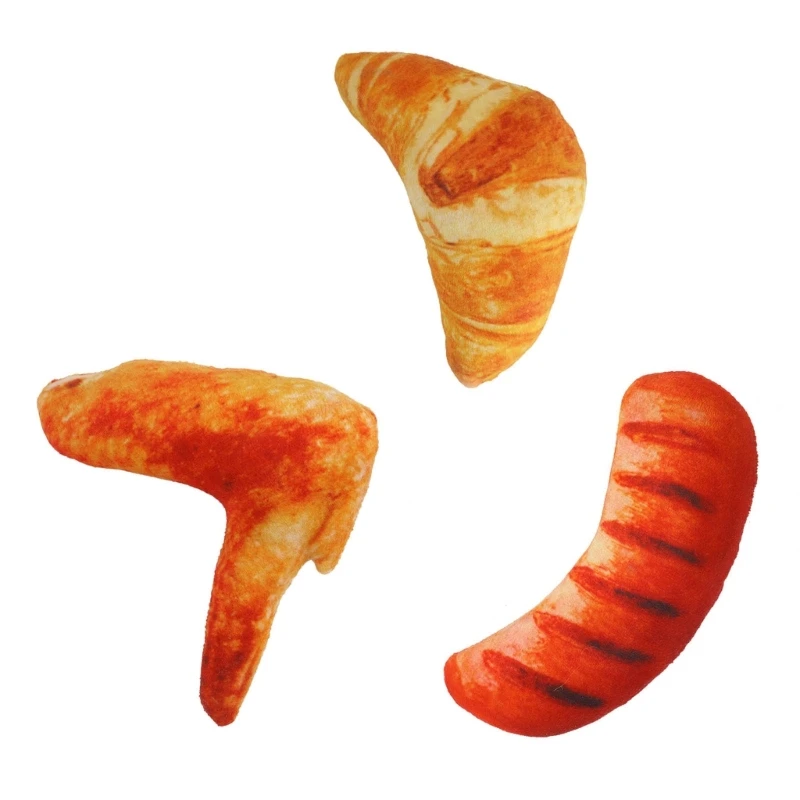 

Simulated Food Shape Dog Plush Squeaky Toy Durable Stuffed Animal Plush Chew Toy for Dog & Puppy Toughs & Chew Resistant