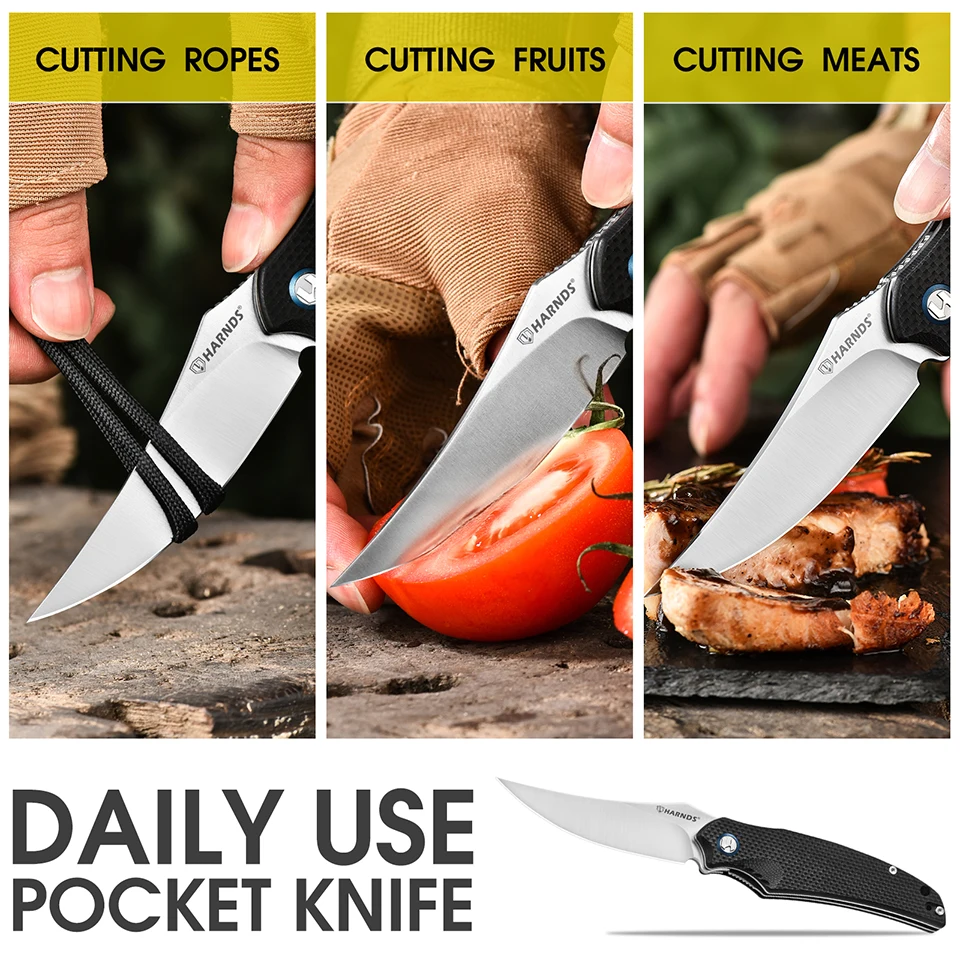 Складной нож Harnds Front Flipper с лезвием D2 и ручкой G10