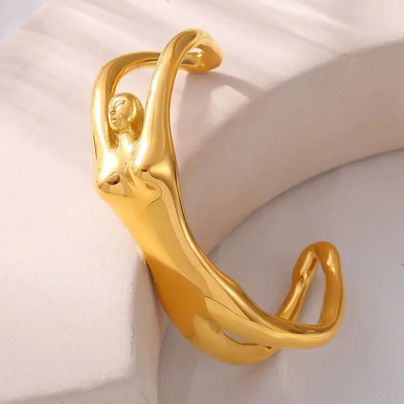 Креативный дизайн женские браслеты-манжеты из нержавеющей стали для женщин