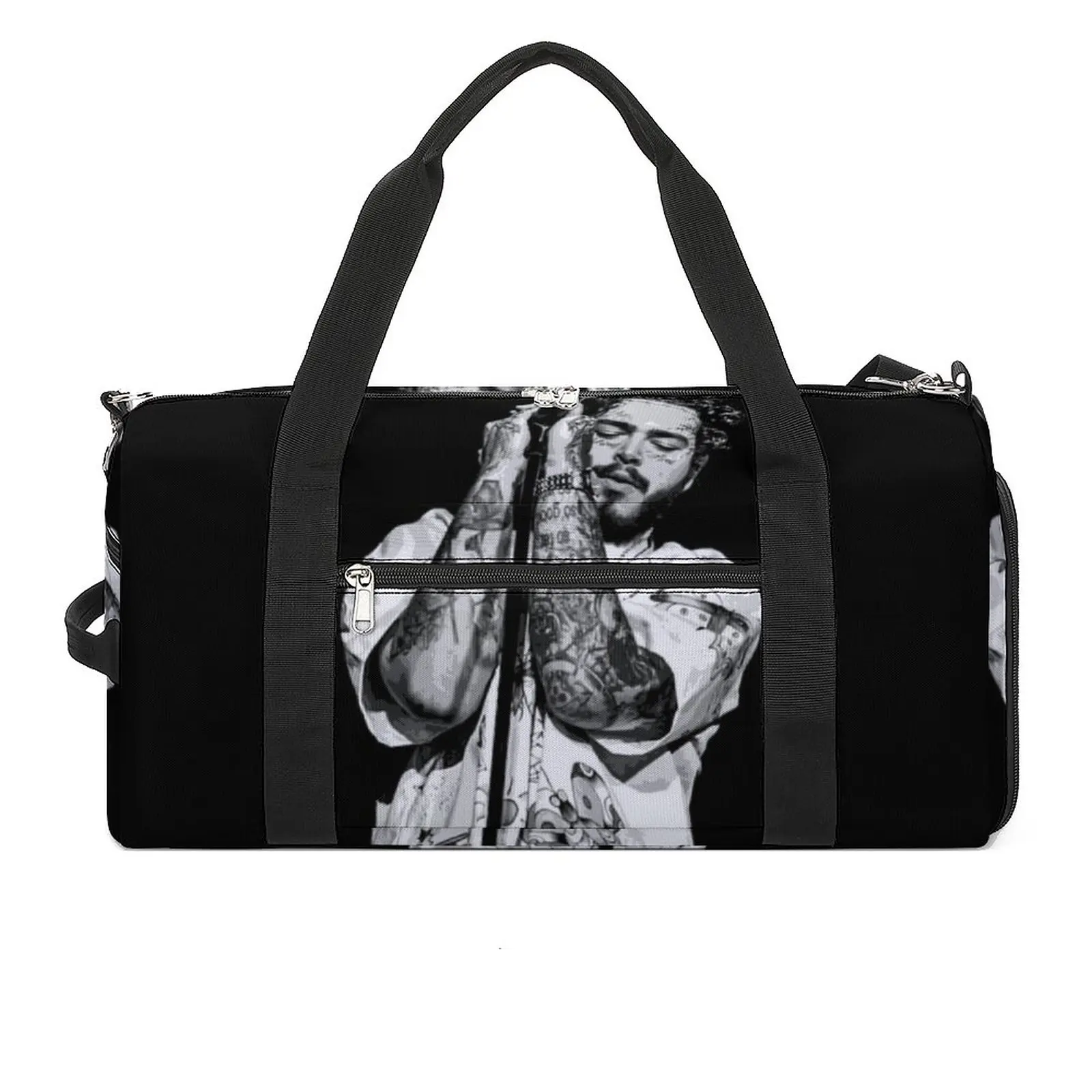 

Concert Song Post Malone Gym Bag Rapper Music Cool Fan Weekend Sports Bags Travel Training Design Handbag Novelty Fitness Bag
