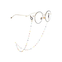 simple color rice beads chain glasses chain anti slip glasses mask accessories mask chain eyewear chain