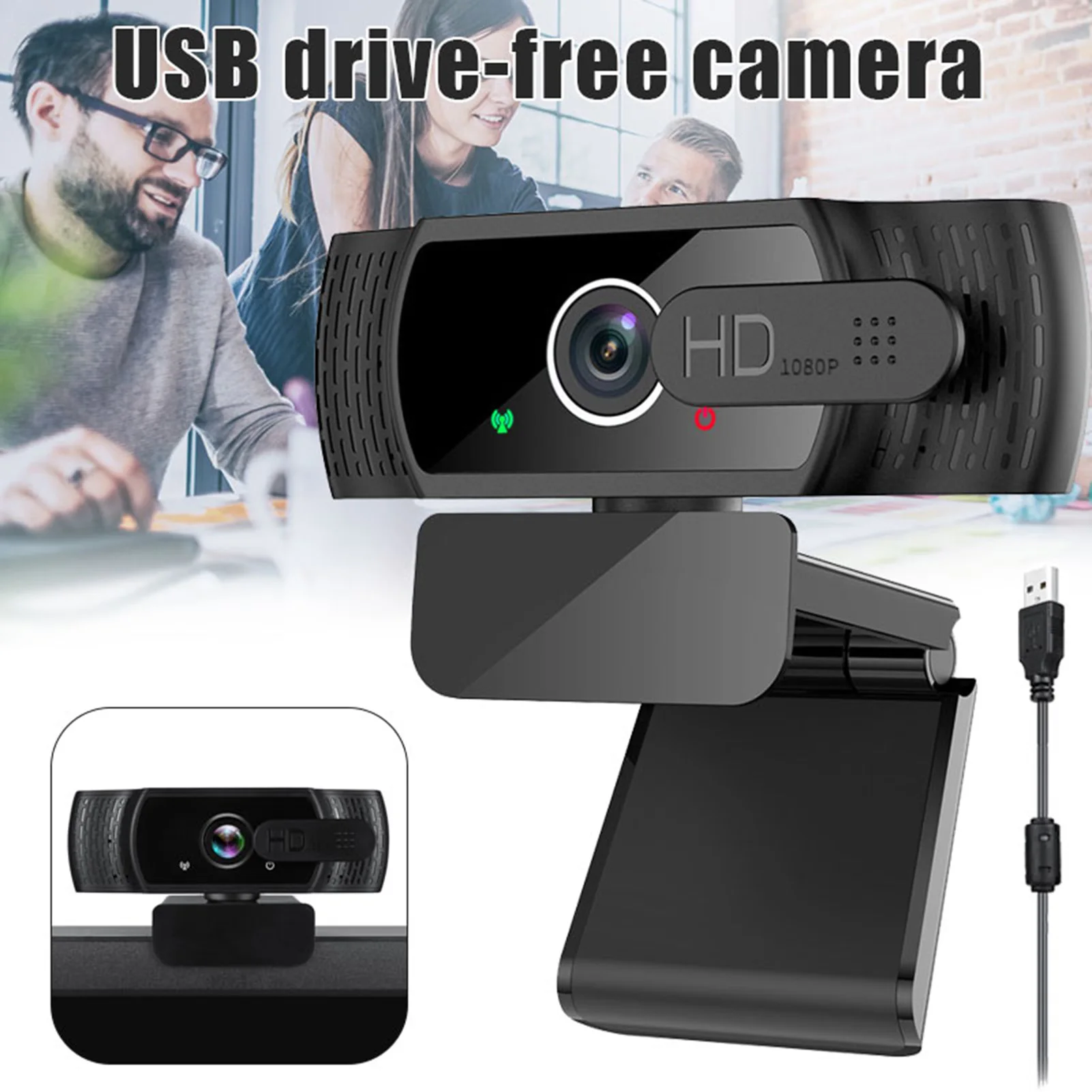 

Desktop Video Live Streaming Webcam Noise Reduction USB Drive Free Camera Suitable for Video Calling Recording SEC88