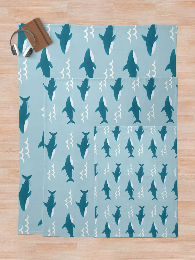 Brucie/Blahaj ikea с рисунком акулы (бирюзовый) Плед Пляжное летнее одеяло для