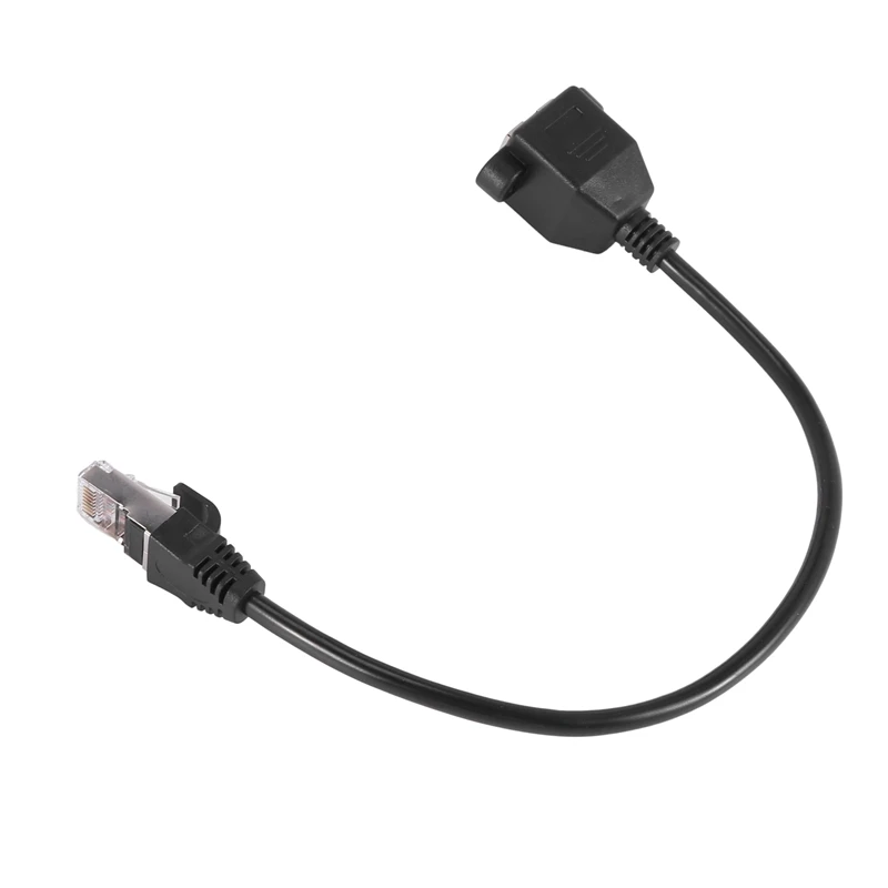 

4X RJ45 Female To Male Adapter Network Extension Cable Panel Mount 27Cm