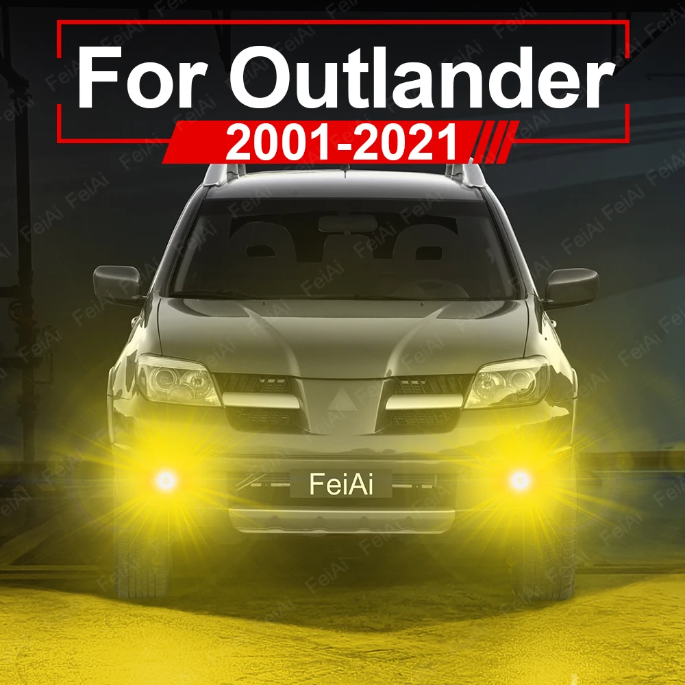 Фото Светодиодные передние противотуманные фары для Mitsubishi Outlander 2001-2006 2007 2008 2009 2010 2011 2012 2013 2014 2015 2016-2022 Противотуманные фары №1