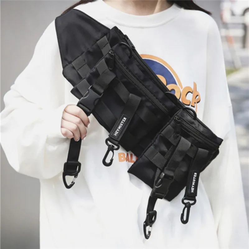 PFNW Multi Pocket Tactical Functional Waist Pack Techwear Casual Phone Pouch Outdoor Running Hip Hop Chest Belt Bags Streetwear