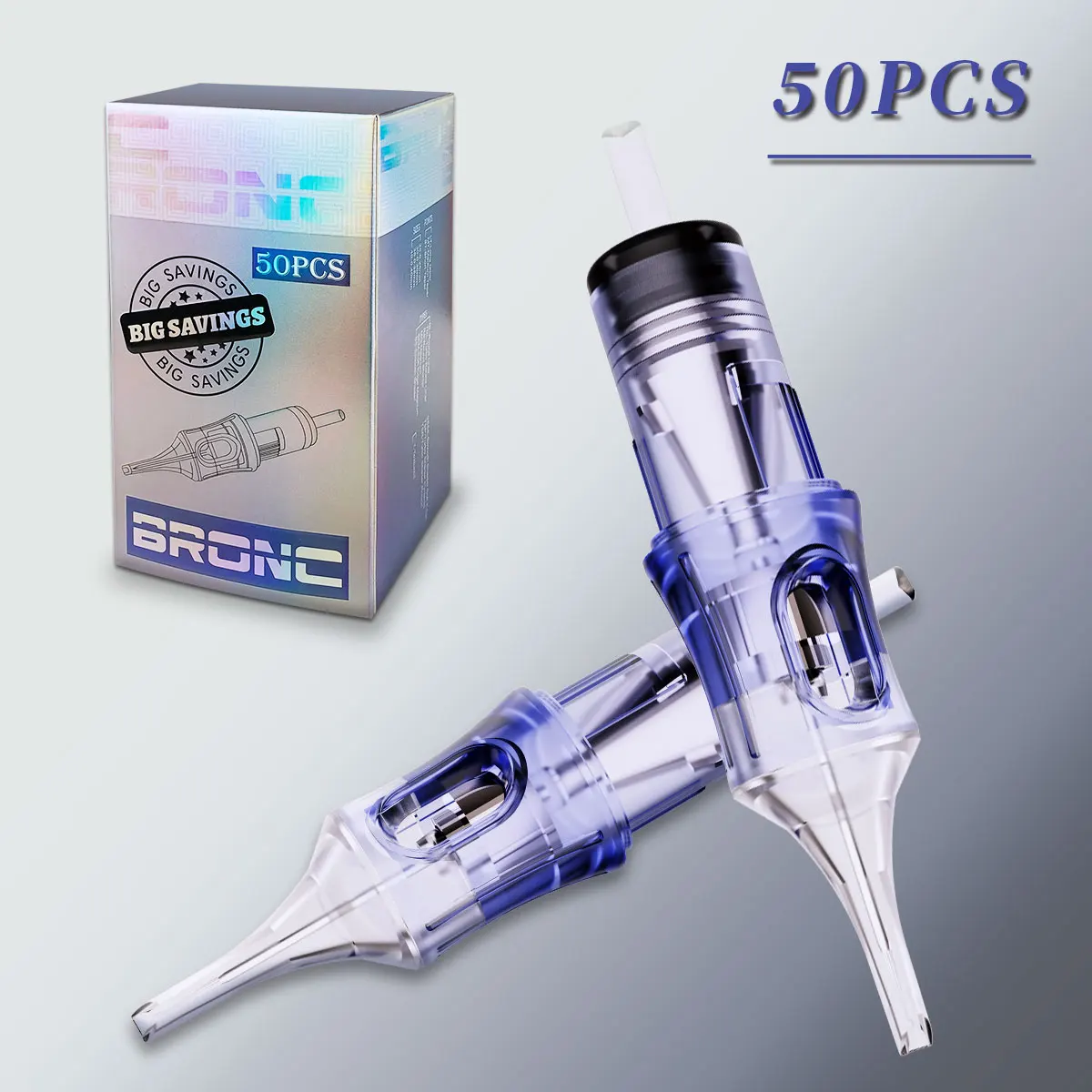 

BRONC 50pcs/Box Premium Tattoo Cartridge Needles Mix Assorted Cartridge Needles RL RS RM M1 Tattoo Supplies for Tattoo Pen