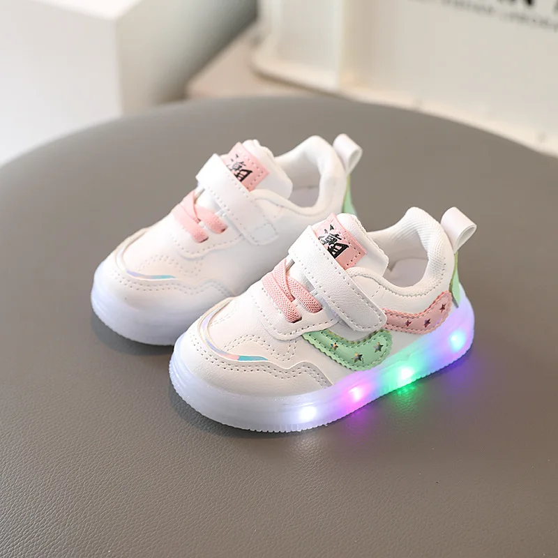 Glowing Shoes For Kids Soft Soled Breathable Casual Infant T