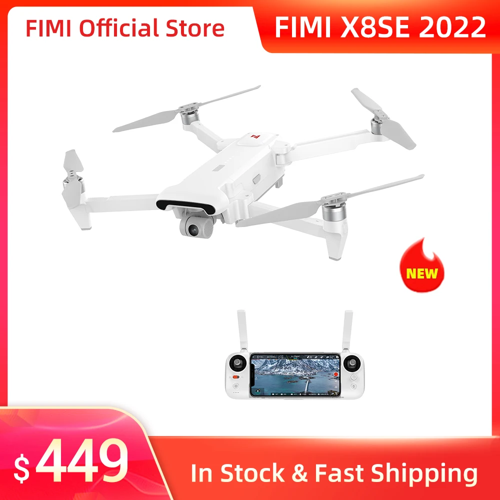 FIMI X8SE 2022 con cámara 4K, cuadricóptero profesional RC, helicóptero...