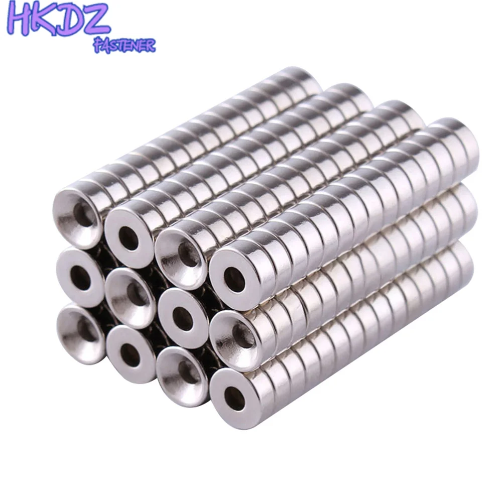 N35 Countersunk Round NdFeB Neodymium Magnet With Hole Powerful Rare Earth Permanent Magnets for DIY 3mm 4mm 5mm | Обустройство дома