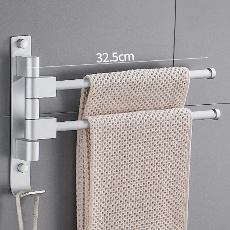 

Towel Rod Portable Pole Black Towel Rack Revolving Portable No Punching Towel Rack Toilet Pendant Bathroom Towel Holder