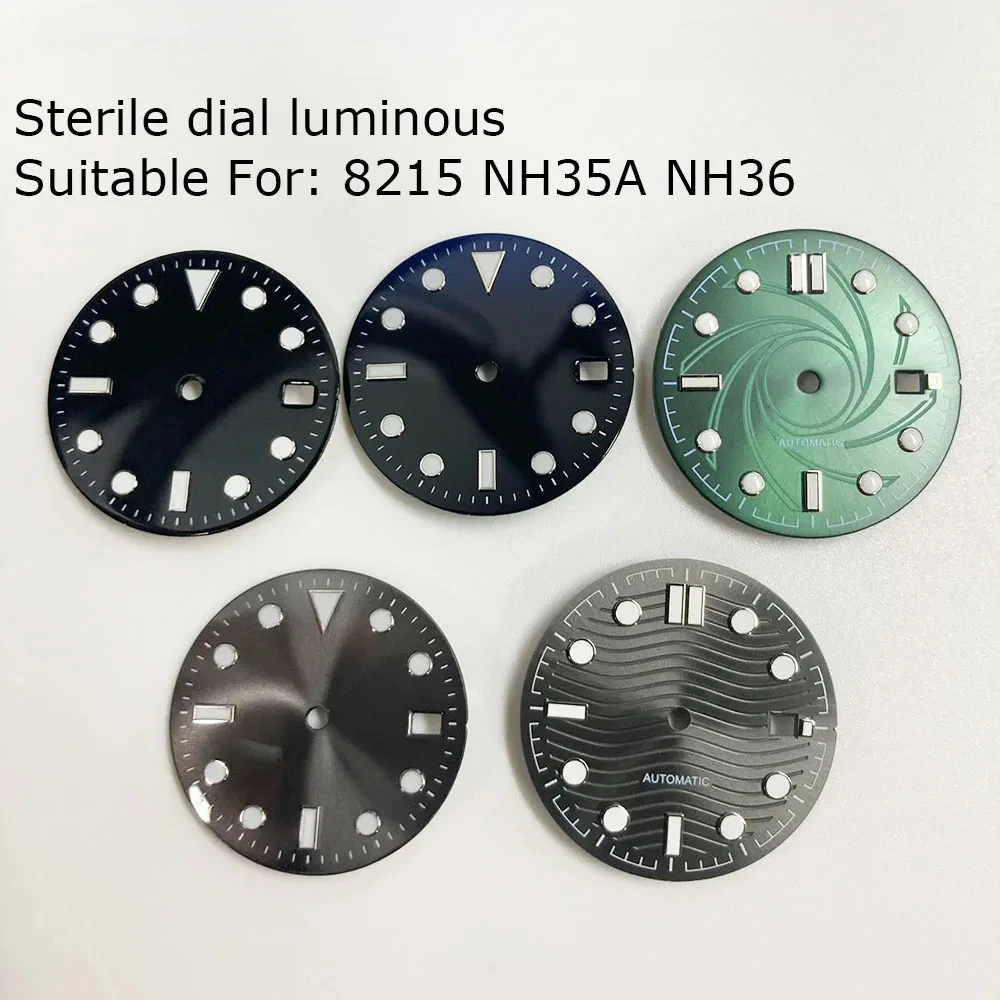 

Watch Parts 28.5mm 29mm 31mm Sterile Dial Luminous Watch Dial Luminous Suitable For NH35 NH36 ETA 2836 2824 Miyota 8215 movement