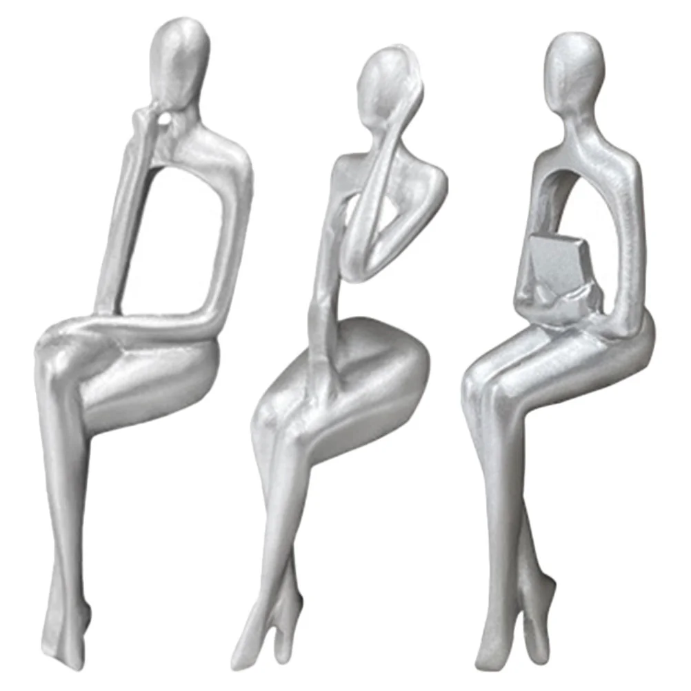 

Abstract Bookshelf Figure Resin Thinker Adornment Living Room Statue Delicate Ornament