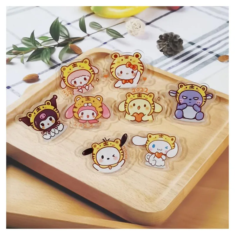 

4Cm Sanrios Series Kawaii Cute Cinnamoroll My Melody Kuromi Kitty Sealing Clip Acrylic Snack Clip Test Paper Storage Clip