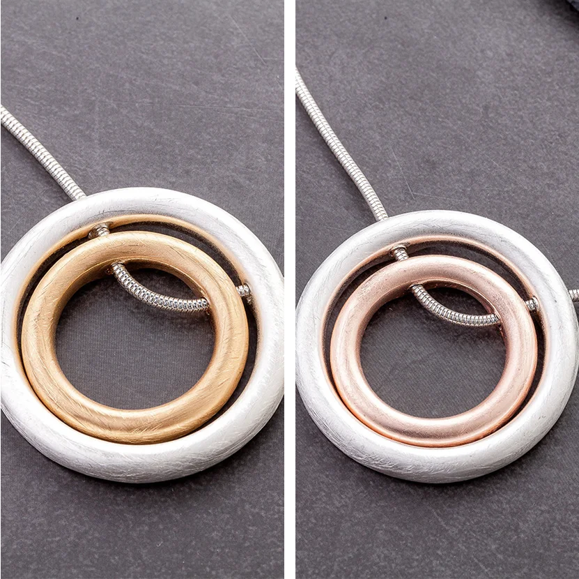 

Trendy Round Neck Choker Necklace for Women Geometry Leather Goth Women's Statement Fashion Suspension Jewelry Female Decoration