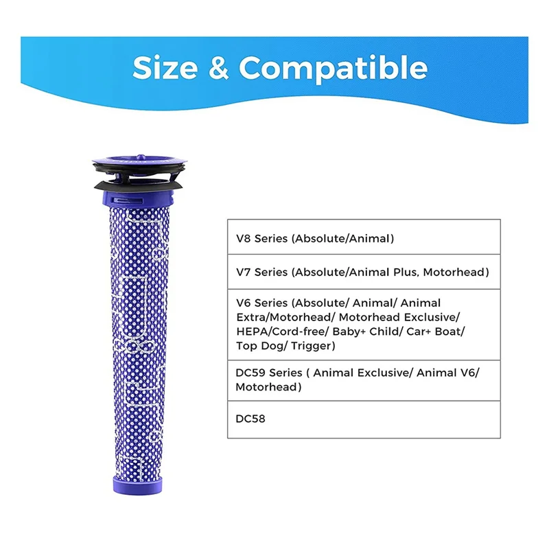 Моющиеся фильтры для пылесоса Dyson V7 V8 V 7/8