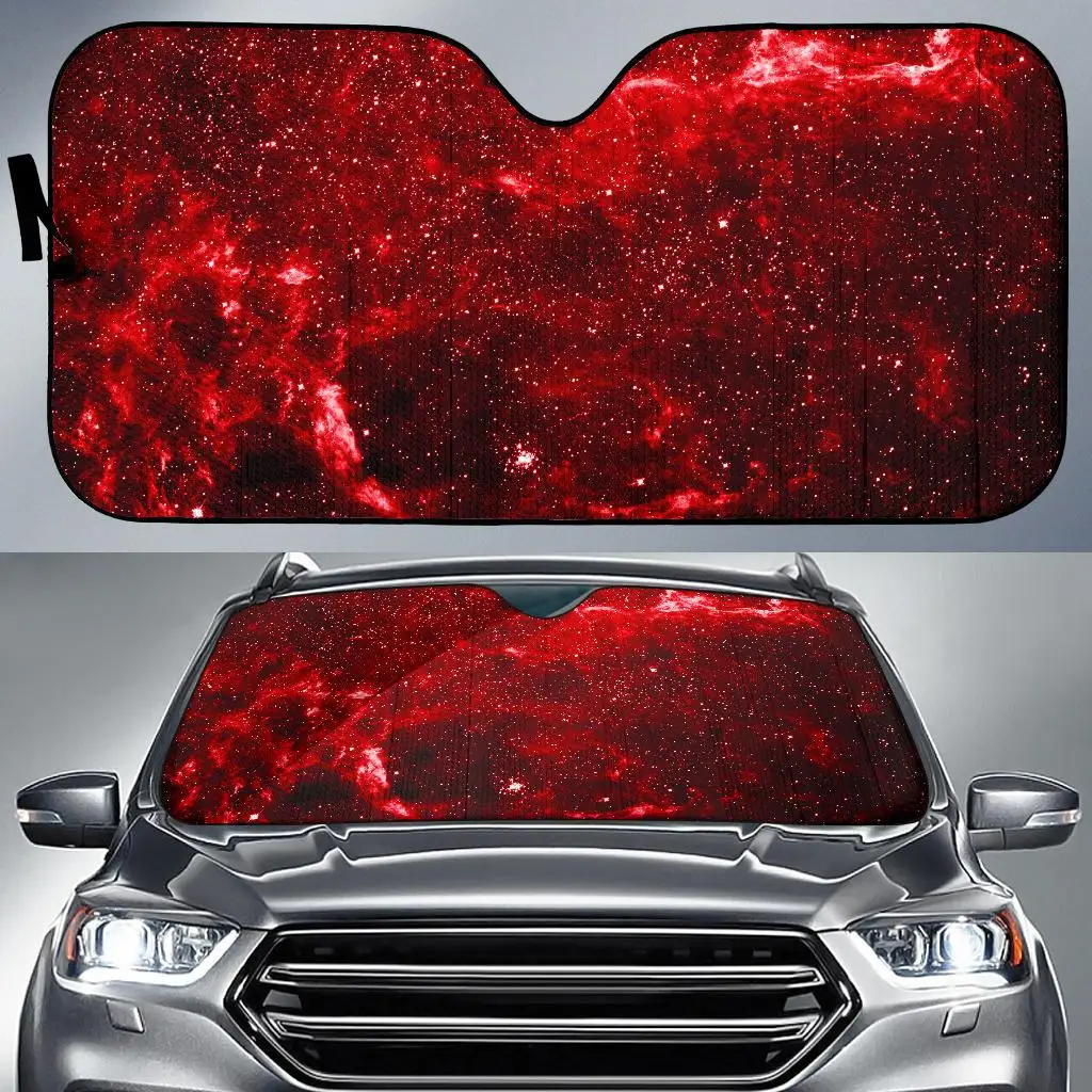 

Red Stardust Universe Galaxy Space Print Car Sun Shade