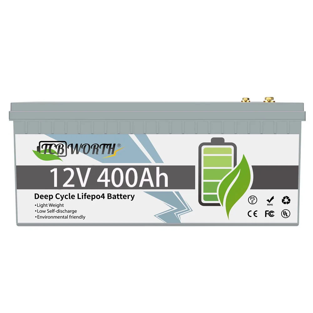 

TCBWORTH Solar lithium ion battery 12v 50ah 100ah 120ah 150ah 200ah 300ah 320ah 400ah Rv Golf Cart lifepo4 battery pack