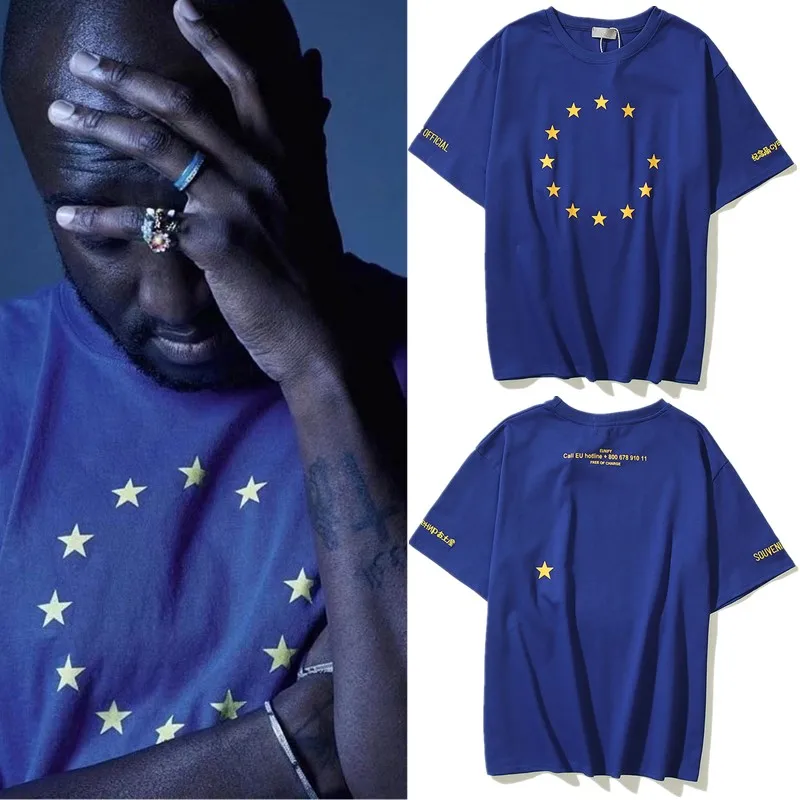 Kanye West tide брендовая уличная Мужская и женская футболка в стиле хип-хоп Вирджил