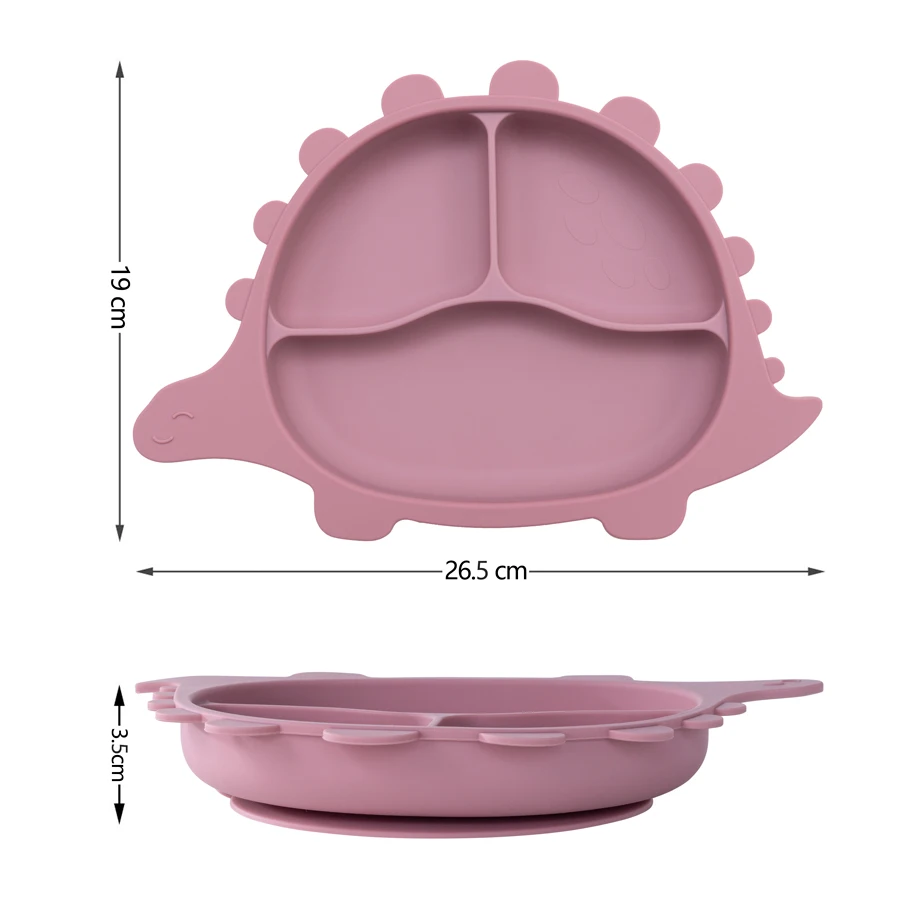 1 шт. детская силиконовая тарелка-динозавр без бисфенола