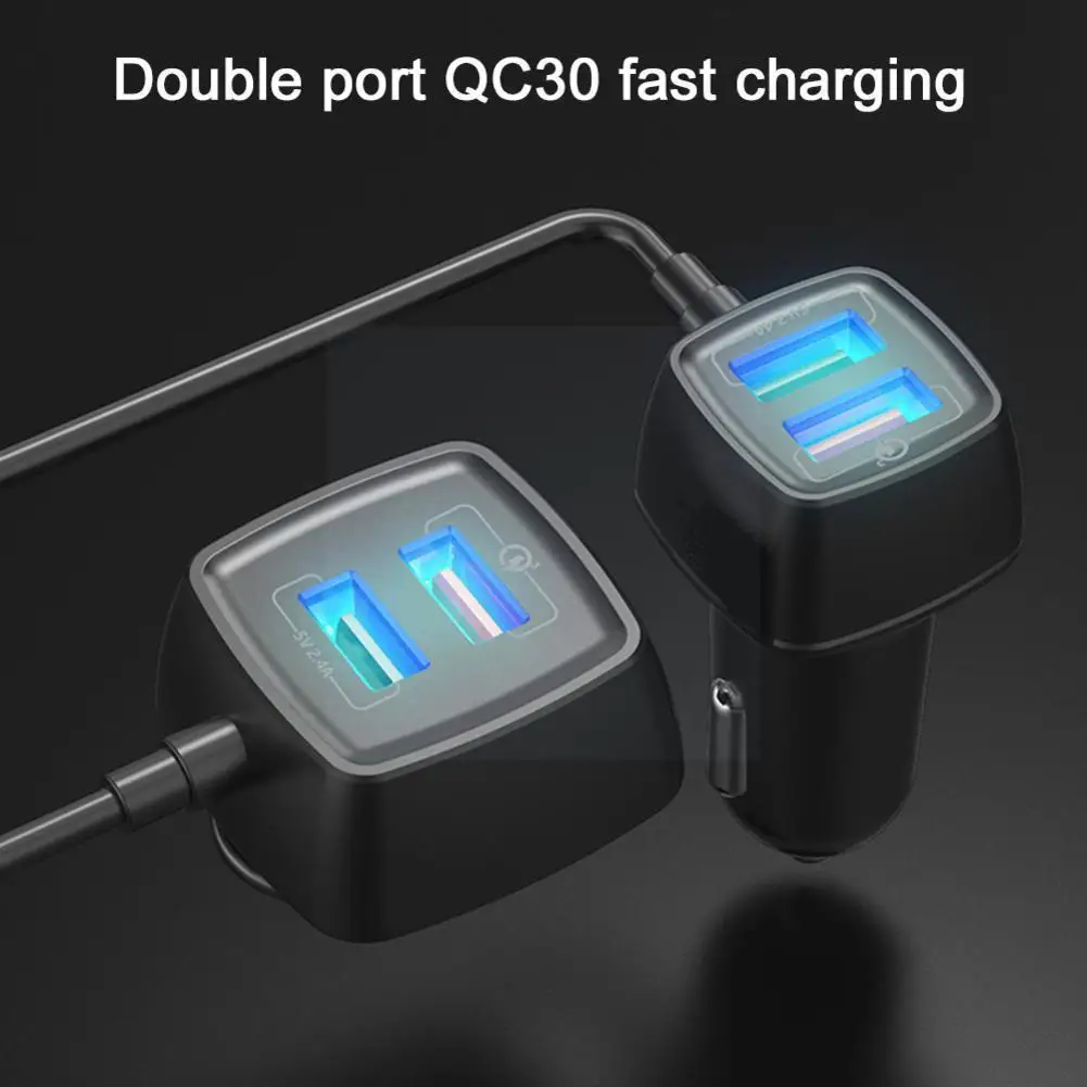 

One Drag Four Front And Rear Qc3.0 Fast Charging Car Charger Accessories Charger 4USB Electronic Car Car Multi-function Z5O7