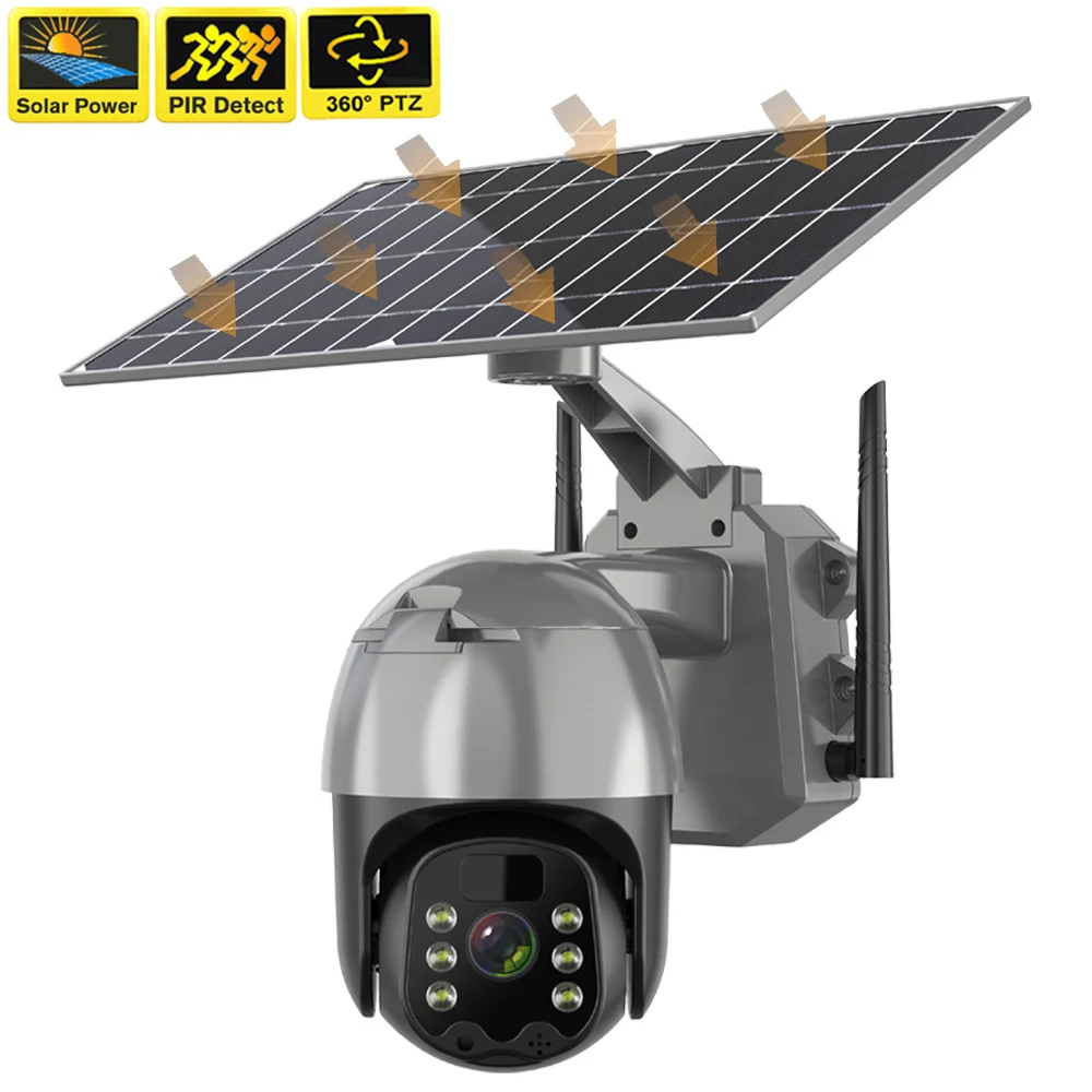 

Беспроводная камера видеонаблюдения HD, 3 Мп, Wi-Fi, 4G, на солнечной батарее