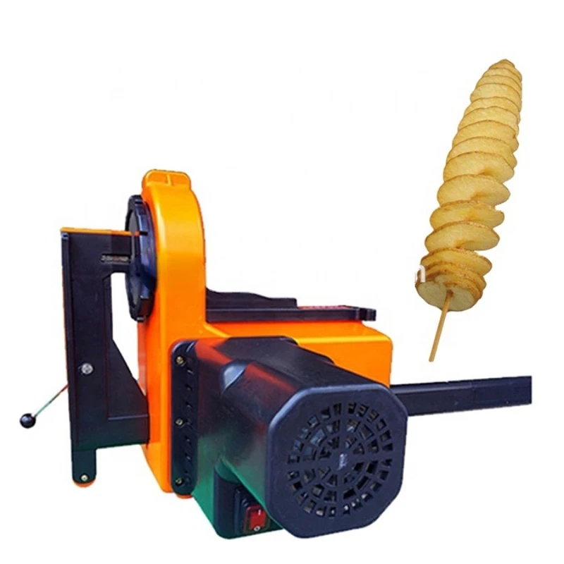 

Electric potato spiral slicer cutter/automatic rotary potato tower machine/portable small carrot potato spiral cutting machine