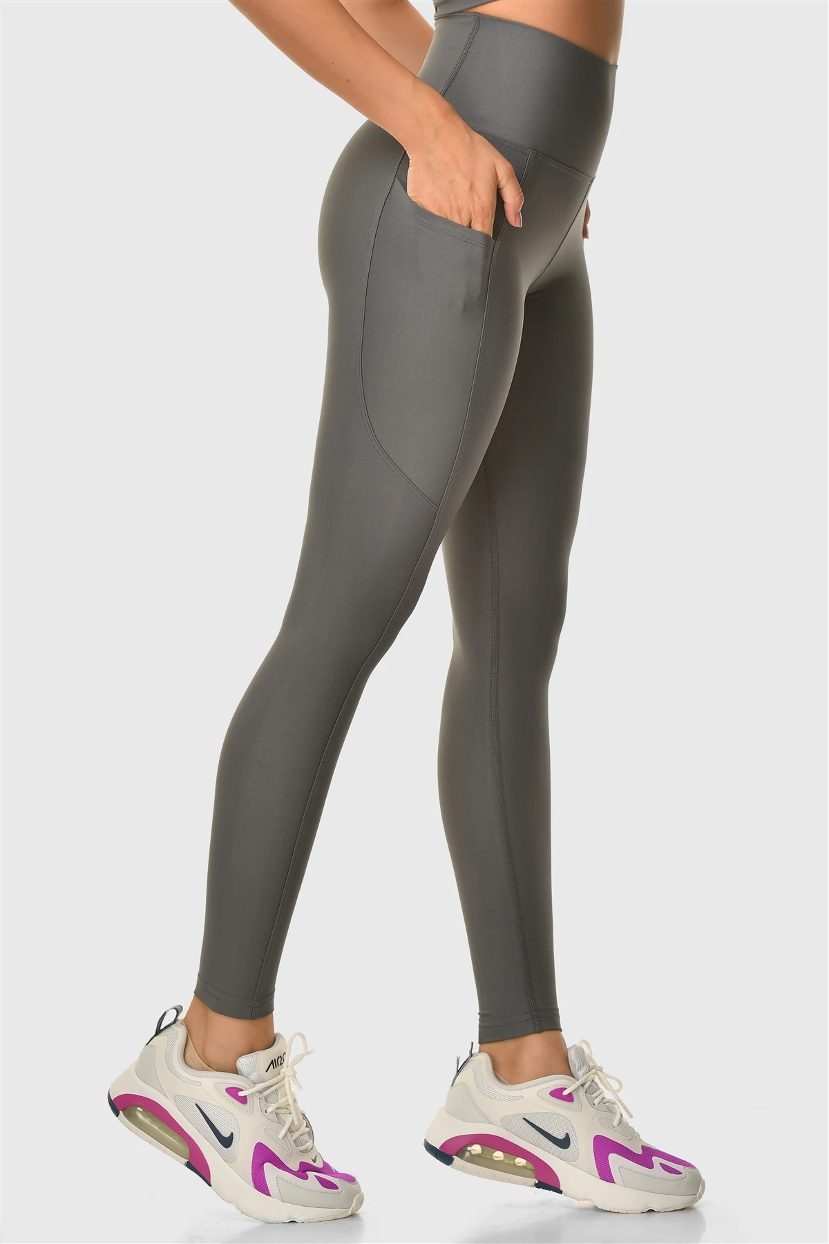 Superstacy High Waist Pockets Smoked Sport Leggings