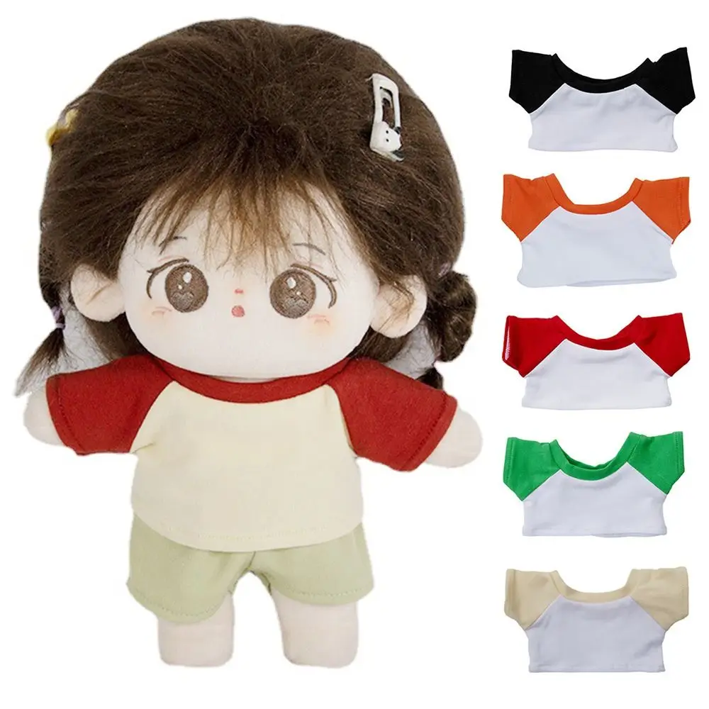

New For 10/20cm Doll Mini Clothes Doll Catoon Tops Doll Casual Wear T-shirt Doll Outfit T-shirt Blouse DIY Doll Accessories
