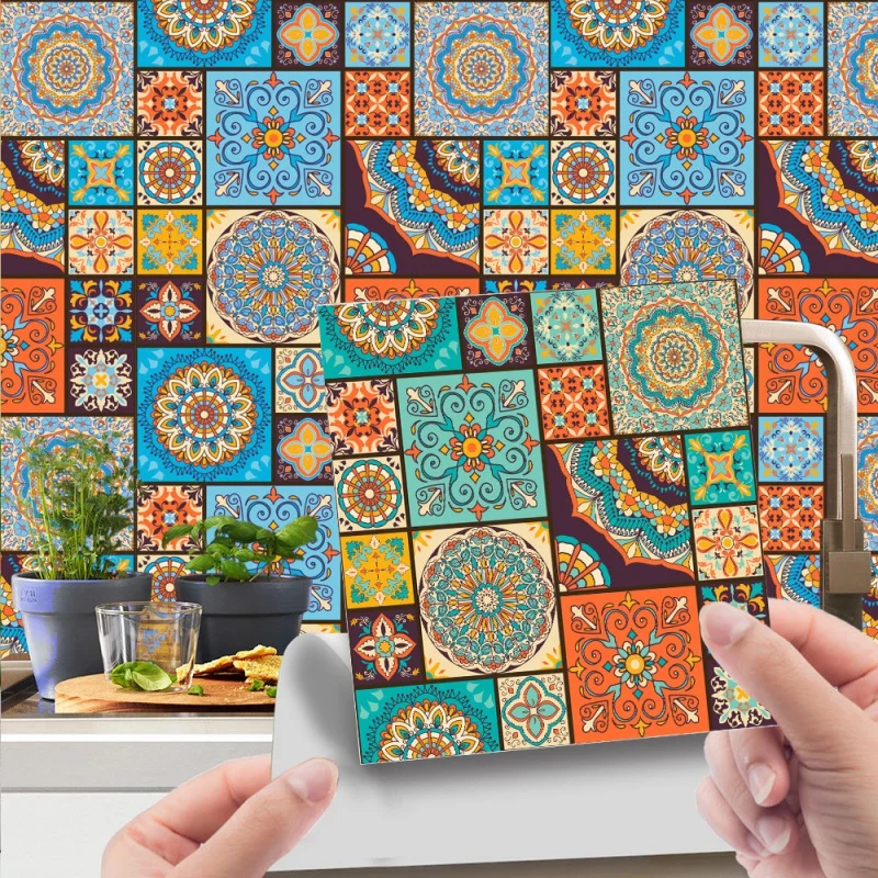 

[Home Decorations] La001 Imitation Leather Tile and Wall Sticker Wallpaper Painting Kitchen Living Room Beautification Decoratio