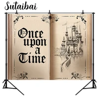 Photography Background Fairy Tale Book Once Upon A Time Castle Princess Wedding Birthday Decor Backdrop Photo Studio