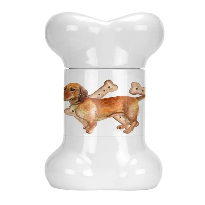 

Treasures CK2232BSTJ Dachshund Bone Shaped Treat Jar, , multicolor