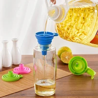 foldable silicone funnel kitchen car oil gasoline replacement funnel food packaging filling kitchen accessories gadgets tools